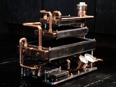 I tubi di rame e i manometri conferiscono al PC di Billet Labs un aspetto steampunk.