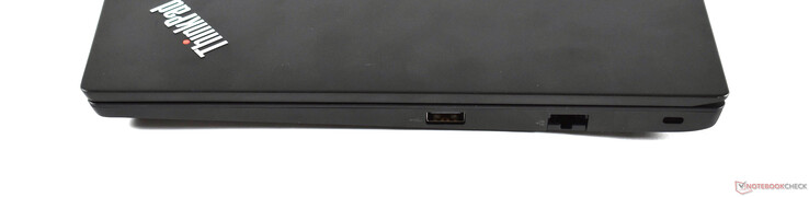 A destra: USB 2.0 Type-A, RJ45-Ethernet, Kensington lock