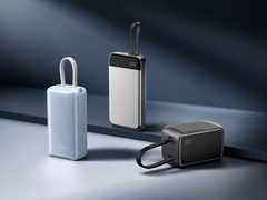 Il power bank EcoFlow Rapid (10K), il power bank Rapid (20K) e il power bank Rapid 3-in-1 (10K) (da sinistra a destra)