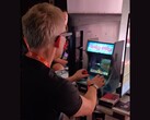 John Carmack mentre gioca alla versione per Evercade di Doom