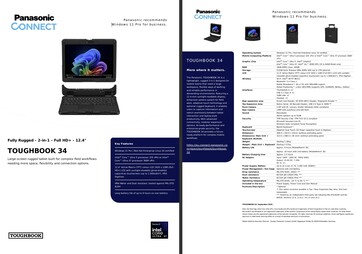 Specifiche del Panasonic Toughbook FZ-34