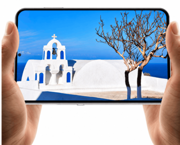 Coolpad Cool X Wide che mostra un'immagine di un paesaggio con orientamento orizzontale