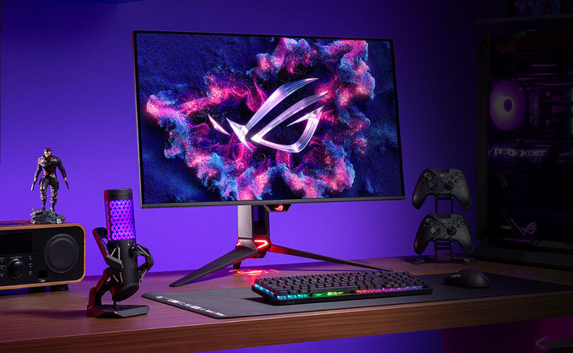 Il ROG Swift OLED PG32UCDMR. (Fonte: Asus)