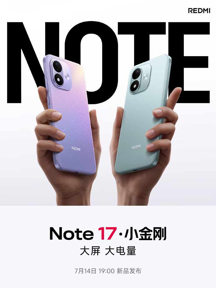 Immagini promozionali ufficiali del Redmi Note 17.