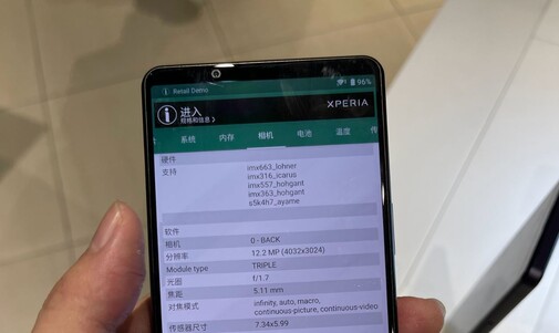 Sensori della fotocamera di Xperia 1 III. (Fonte: AndroidNext)