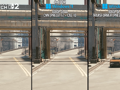 Un confronto fianco a fianco dei modelli che eseguono Cyberpunk 2077 (fonte immagine: Digital Foundry YT)