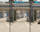 Un confronto fianco a fianco dei modelli che eseguono Cyberpunk 2077 (fonte immagine: Digital Foundry YT)