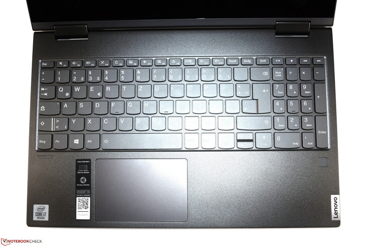 Area tastiera del Lenovo Yoga C740-15IML