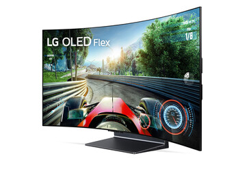 LG OLED Flex TV LX3 vista laterale