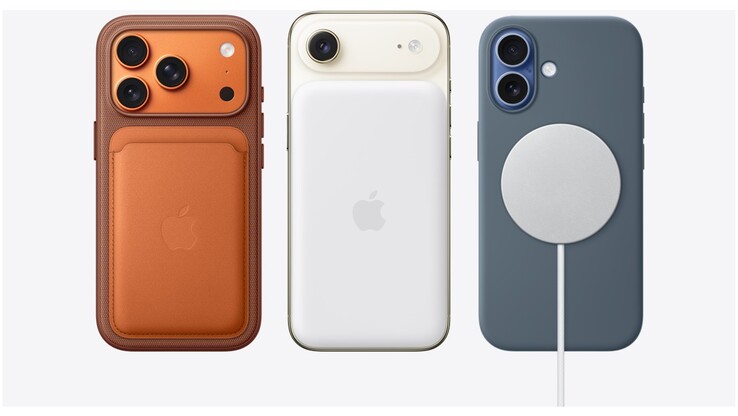 La batteria MagSafe dell'iPhone Air è troppo alta per adattarsi al retro dell'iPhone 17 e dell'iPhone 17 Pro. (Fonte immagine: Apple)