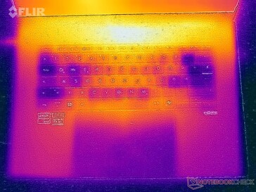 Test di sollecitazione delle temperature di superficie (in alto)