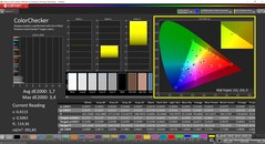 CalMAN ColorChecker (profilo: sRGB, spazio colore di destinazione: sRGB)