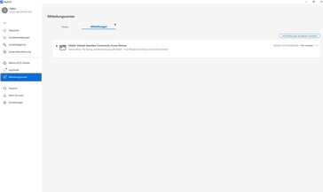 Notifica di annunci per promuovere il software Glide