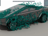 L'aerodinamica del Cybertruck ha battuto il Ford F-150 Lightning, ma non l'R1T (immagine: Aleix Lázaro/Numeric Systems)