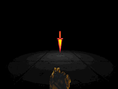 Uno screenshot da Devil Daggers su PC