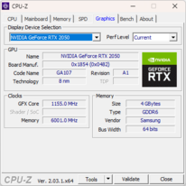 CPU-Z: Grafica Nvidia