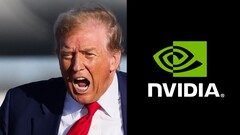 Il Presidente Donald Trump e Nvidia (Fonte: Brendan McDermid, Reuters, e Nvidia; modifica)