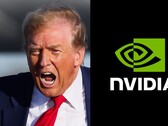 Il Presidente Donald Trump e Nvidia (Fonte: Brendan McDermid, Reuters, e Nvidia; modifica)