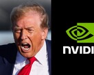 Il Presidente Donald Trump e Nvidia (Fonte: Brendan McDermid, Reuters, e Nvidia; modifica)