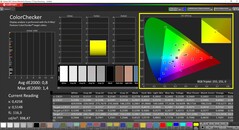 CalMAN ColorChecker calibrato (spazio colore target AdobeRGB)