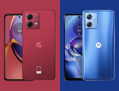 Il Moto G54 e il Moto G84 sono disponibili in diverse opzioni di colore, tra cui diverse tonalità di blu (fonte: Motorola)