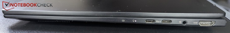 A destra: USB-C (USB 4, fino a 40 Gb/s), USB-C (USB 3.2 Gen 2, 10 Gb/s)