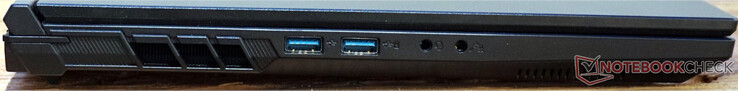 Sinistra: 2x USB-A (5 Gb/s), cuffie, microfono + S/PDIF
