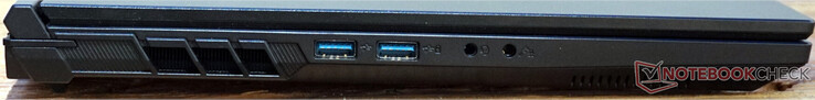 Sinistra: 2x USB-A (5 Gb/s), cuffie, microfono + S/PDIF