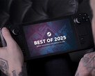 La top 12 è dominata soprattutto da giochi indie. Nella foto: Steam Deck con l'immagine promozionale Best of 2025. (Fonte: Valve)