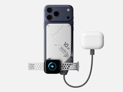 Il power bank Aulumu M10 da 10.000 mAh può caricare contemporaneamente tre dispositivi.