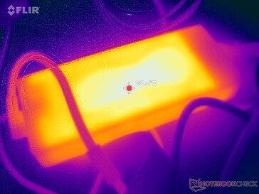 L'adattatore CA può raggiungere oltre 63 C quando si utilizzano carichi impegnativi