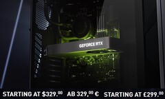 Il prezzo di Nvidia per la GeForce RTX 3060 è di 329 dollari/329 euro/£299. (Fonte immagine: Nvidia - modificato)