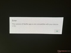 Netflix non è compatibile.