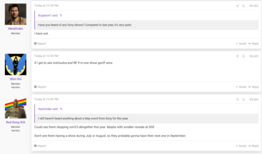 Aggiornamento dell'evento PlayStation di NateTheHate (Fonte immagine: screenshot, forum ResetEra)