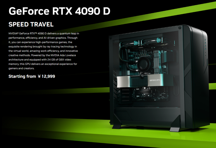 La NVIDIA RTX 4090D sarà in vendita questo mese in Cina. (Fonte: NVIDIA)