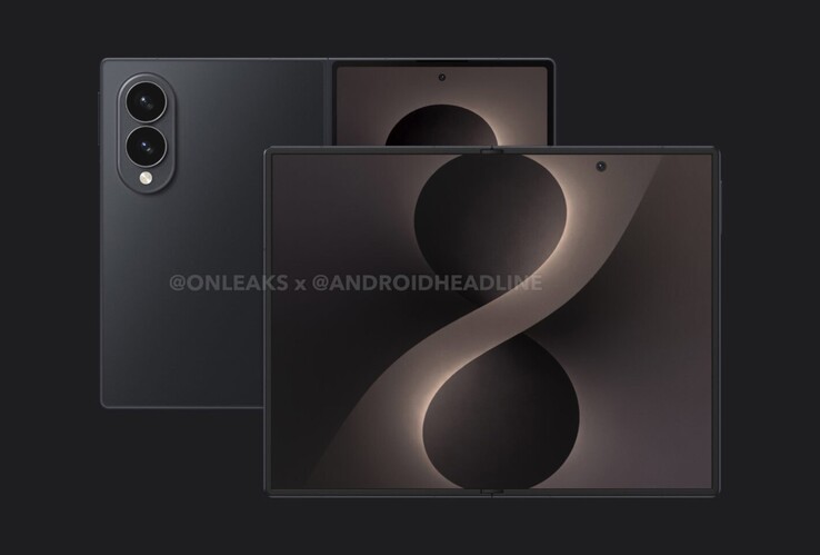 I rendering trapelati di Galaxy Z Fold 8 Wide.
