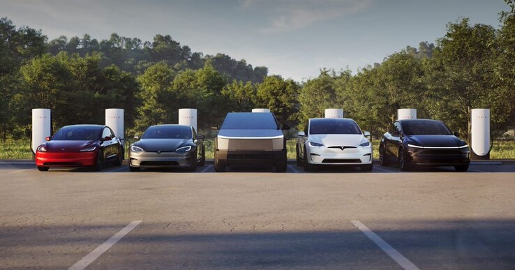 5 modelli Tesla attualmente in produzione (Fonte: Tesla)