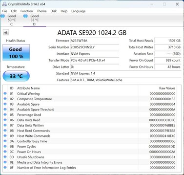 L'ADATA SE920 funziona con PCIe 4.0 x4