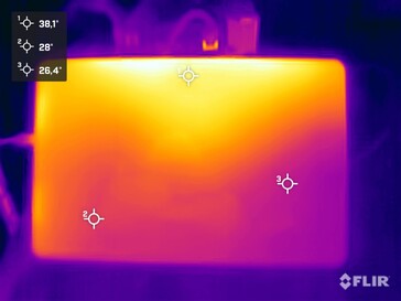 Test di sollecitazione delle temperature di superficie (parte anteriore)