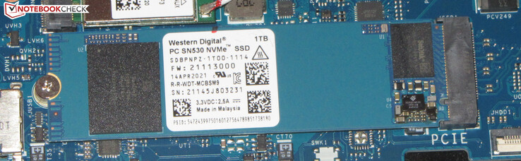 Un SSD NVMe è usato come unità di sistema.