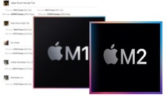 La GPU Apple M2 ha offerto un discreto aumento delle prestazioni rispetto alla sua controparte M1. (Fonte immagine: Apple/GFXBench - modificato)