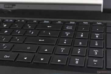 I tasti freccia e il NumPad sono a grandezza naturale a differenza della maggior parte degli altri computer portatili