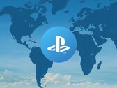 Logo dell'account PlayStation visualizzato sulla mappa del mondo