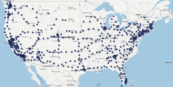 I caricabatterie elettrici ad alta velocità punteggiano il paesaggio degli Stati Uniti nel 2023 - e questo è solo uno dei fornitori. (Fonte: Electrify America)