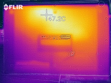 Sviluppo del calore - lato inferiore (sotto carico)