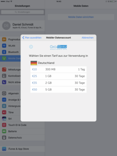 Apple SIM nell'iPad Pro 10.5: Condizioni