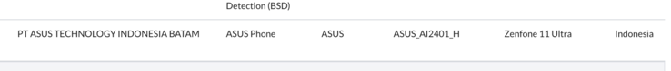 Una voce per l'Asus Zenfone 11 Ultra è stata scoperta presso l'autorità di certificazione indonesiana SDPPI.