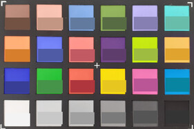 ColorChecker Passport: La metà inferiore di ogni area di colore mostra il colore di riferimento