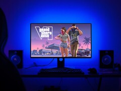 La versione per PC di GTA 6 visualizzata su un monitor da gioco
