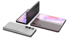 Galaxy Z Fold4 rendering. (Fonte: Waqar Khan)